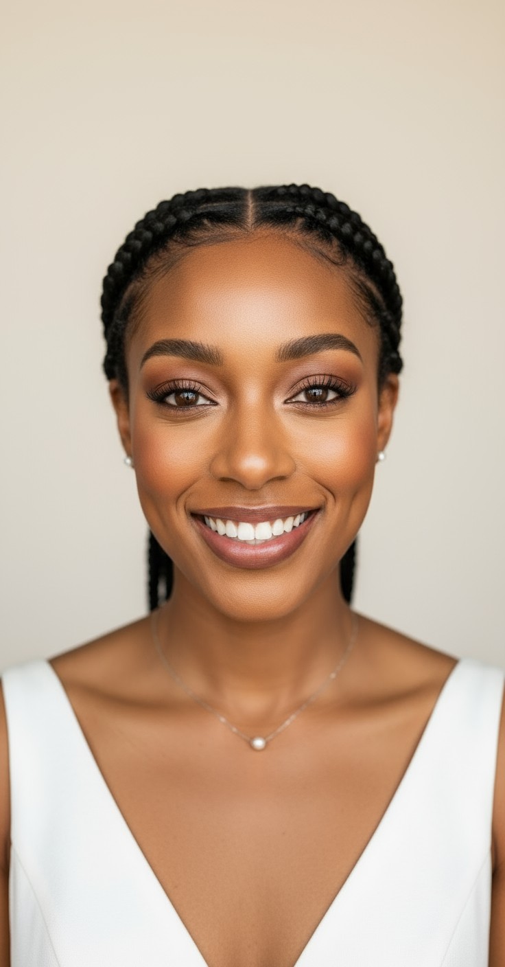 After Double French Braid